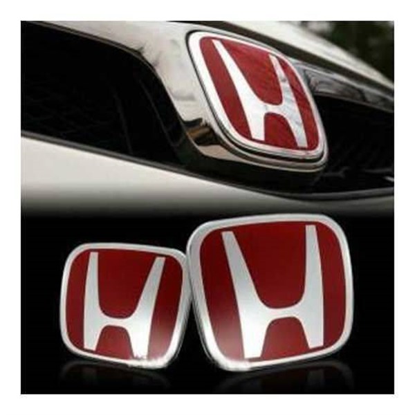 Honda Civic FC5 FD6 FK7 FD7 Kırmızı Ön Arka Logo Amblem